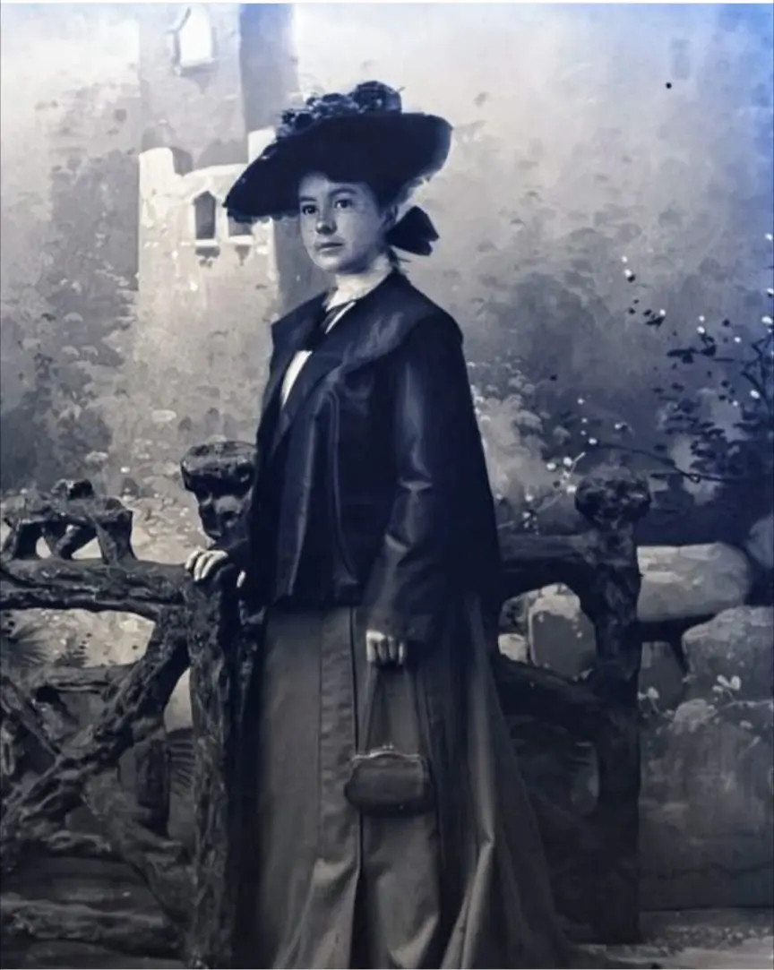 A woman in formal dress 