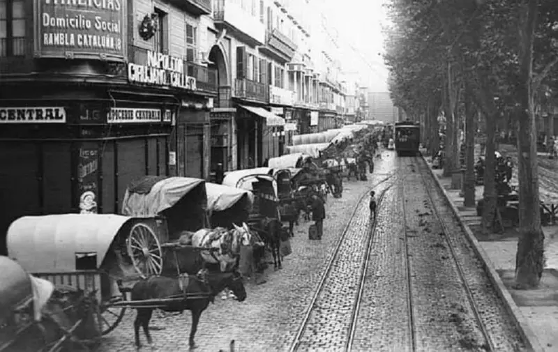Carros en el Mercado de la Boquería