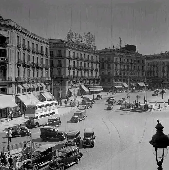 El tráfico en la Puerta del Sol 