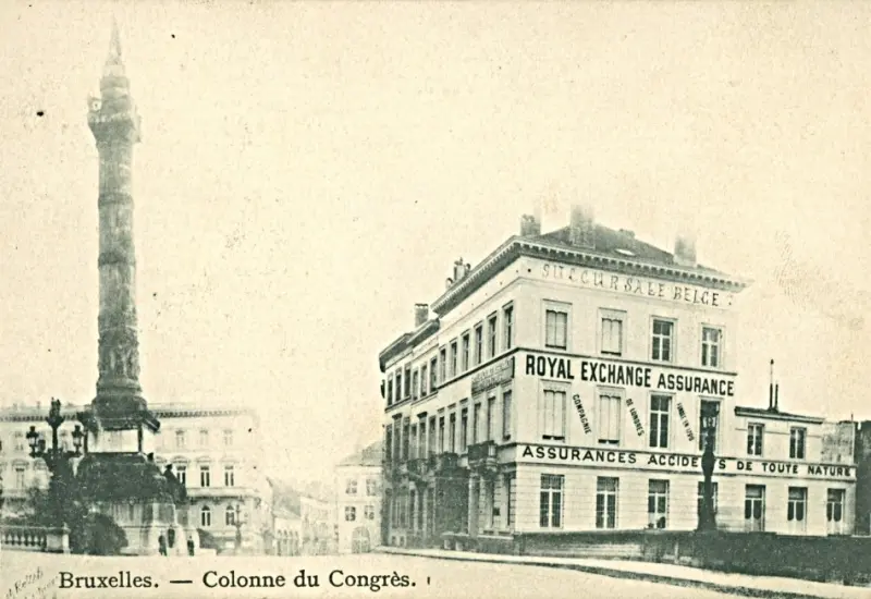 Colonne du Congrès et la rue de Linge
